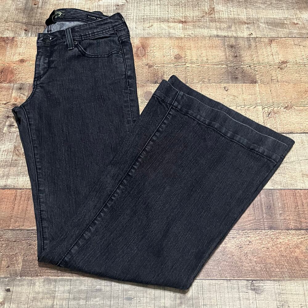 Seven7 | Women's Black Denim Stretch Wide Leg Jeans Sz 29